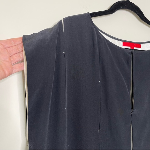 SHAMASK Silk Cut Out One Of A-Kind Oversized Shift Dress quiet luxury Y2K - Picture 3 of 9